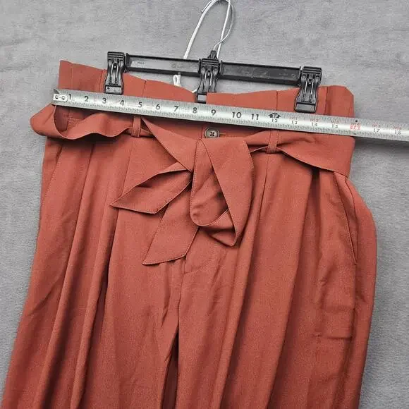 Madewell Drapey Paperbag Pants Size 16 Tall Burnt Clay - Picture 3 of 8